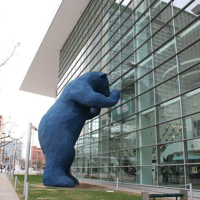 “Big Blue Bear” at the Denver, Colorado Convention Center, photo by firepile