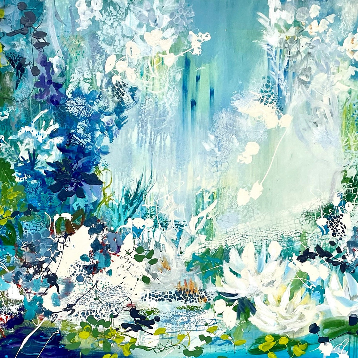 “Secret Garden” acrylic painting by UGallery artist DL Watson
