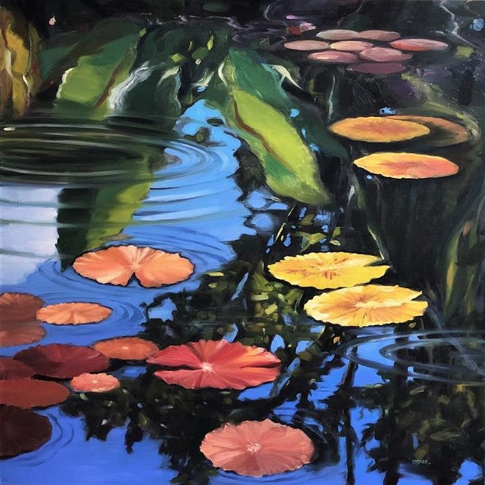 Detail of “That Pond in My Dreams” (Sold), by Andres Lopez