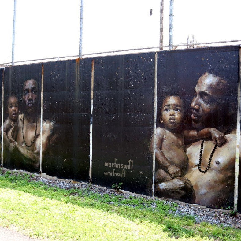 Artist Martin Swift mural on the red line along the Metropolitan Branch Trail, NoMa, photo by Elvert Barnes