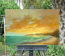 Original art for sale at UGallery.com | Theatre in the Sky by Gail Greene | $1,400 | oil painting | 24' h x 36' w | thumbnail 3