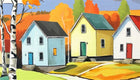 Original art for sale at UGallery.com | Cabins in the Woods by John Jaster | $850 |  | ' h x ' w | thumbnail 4