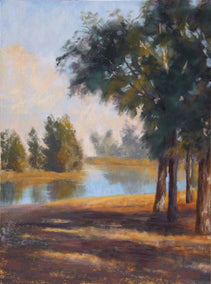 pastel artwork by Patricia Prendergast titled The Pond at Windmill Farm