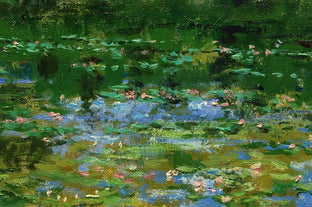 Water Lilies Heat of Day by Onelio Marrero |   Closeup View of Artwork 