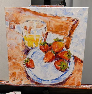 Fresh Morning with Strawberries by Samuel Pretorius |  Context View of Artwork 