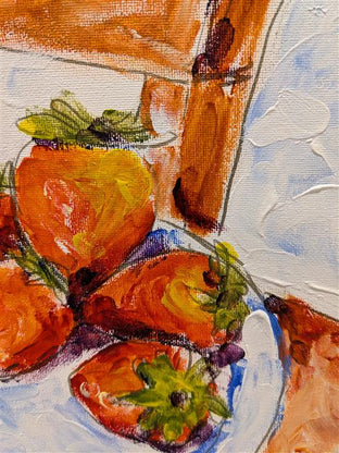 Fresh Morning with Strawberries by Samuel Pretorius |   Closeup View of Artwork 