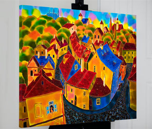 Red Roofs Prague - 3 by Yelena Sidorova |  Context View of Artwork 