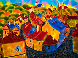 Red Roofs Prague - 3 by Yelena Sidorova |  Artwork Main Image 