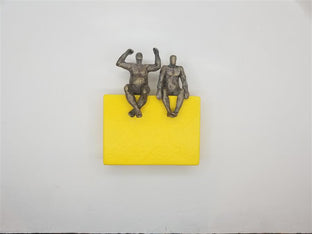 Couple on Yellow Rectangle by Yelitza Diaz |  Context View of Artwork 