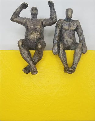 Couple on Yellow Rectangle by Yelitza Diaz |  Artwork Main Image 