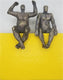 Original art for sale at UGallery.com | Couple on Yellow Rectangle by Yelitza Diaz | $375 | mixed media artwork | 8.5' h x 7' w | thumbnail 1