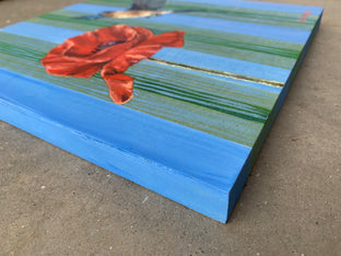 Bluebird and Poppy by Alana Clumeck |  Side View of Artwork 