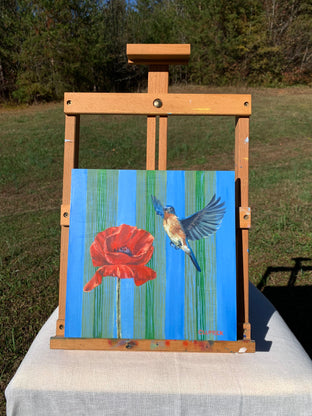 Bluebird and Poppy by Alana Clumeck |  Context View of Artwork 