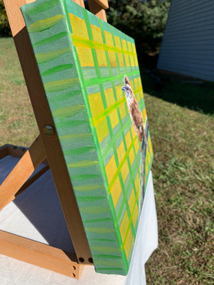 Carolina Wren by Alana Clumeck |  Side View of Artwork 