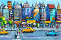 Original art for sale at UGallery.com | City in Motion by Allen Wittert | $900 | acrylic painting | 16' h x 24' w | thumbnail 1