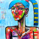 Original art for sale at UGallery.com | Electric Queen by Allen Wittert | $2,650 | acrylic painting | 39.5' h x 39.5' w | thumbnail 1
