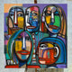 Original art for sale at UGallery.com | Face Values by Allen Wittert | $2,700 | acrylic painting | 35.5' h x 35.5' w | thumbnail 3
