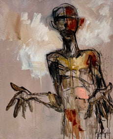 mixed media artwork by Allen Wittert titled What the Fuck