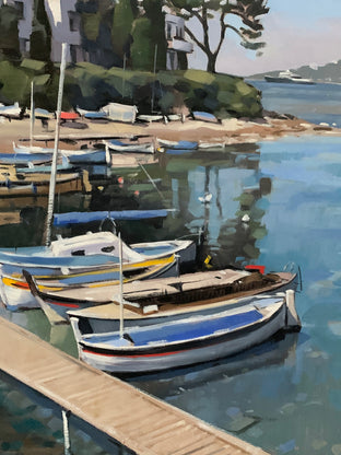 Cap D’Antibes, Plage de L’Olivette by Andrew Hird |   Closeup View of Artwork 