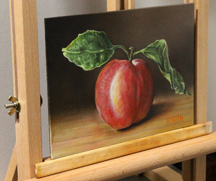 A Peach by Art Tatin |  Side View of Artwork 