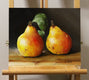 Original art for sale at UGallery.com | Blushing Pears by Art Tatin | $400 | oil painting | 8' h x 10' w | thumbnail 3