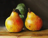 Original art for sale at UGallery.com | Blushing Pears by Art Tatin | $400 | oil painting | 8' h x 10' w | thumbnail 1