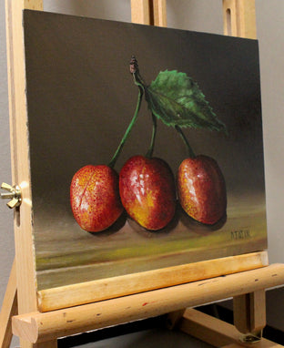 Sister Cherries by Art Tatin |  Side View of Artwork 