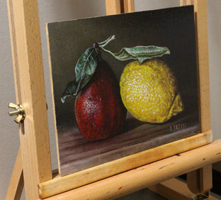 Sweet and Sour (Pear and Lemon) by Art Tatin |  Side View of Artwork 