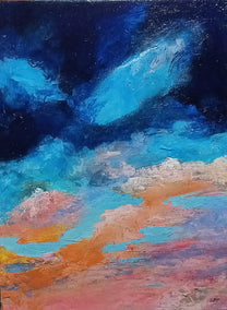 acrylic painting by Benjamin Thomas titled Dreamsicle Sky