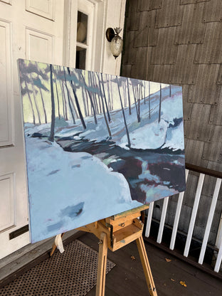 Cold Winter River by Brian McCarty |  Side View of Artwork 