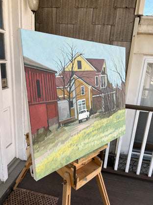 House and Barn by Brian McCarty |  Side View of Artwork 