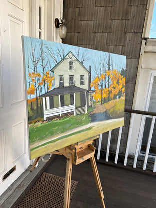 House in Fall by Brian McCarty |  Side View of Artwork 