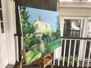 House with Gate by Brian McCarty |  Side View of Artwork 