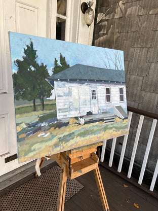 The White Shed by Brian McCarty |  Side View of Artwork 