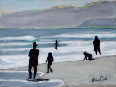 acrylic painting by Carey Parks titled Beach Time in Santa Monica