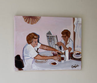 Breakfast Time by Carey Parks |  Side View of Artwork 