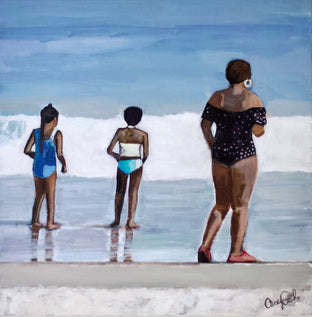 Day at the Beach by Carey Parks |   Closeup View of Artwork 