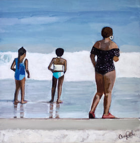 acrylic painting by Carey Parks titled Day at the Beach