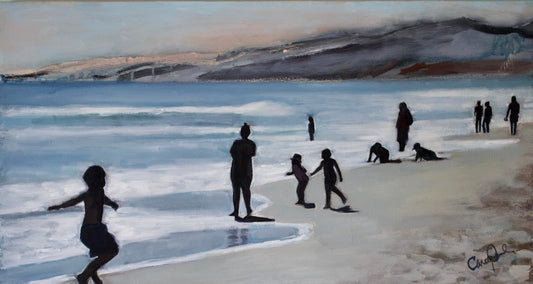 acrylic painting by Carey Parks titled Santa Monica