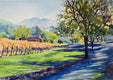 Original art for sale at UGallery.com | The Vinedresser's Cottage by Catherine McCargar | $1,200 | watercolor painting | 14' h x 20' w | thumbnail 1