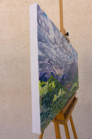 Stormy Day in the San Juans by Crystal DiPietro |  Side View of Artwork 