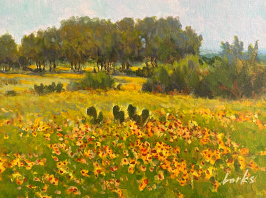 acrylic painting by David Forks titled Edwards Plateau Spring