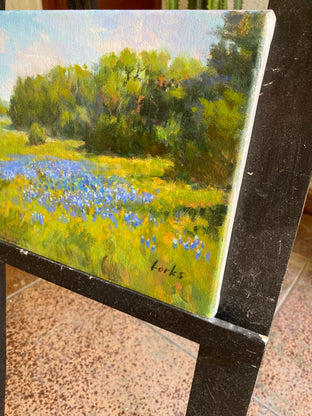 Sunny Blues by David Forks |  Side View of Artwork 
