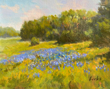 acrylic painting by David Forks titled Sunny Blues