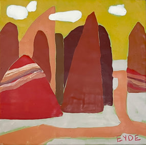 encaustic artwork by Deborah Eyde titled Garden of the Gods