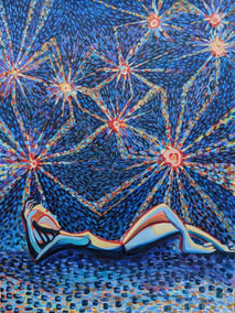 acrylic painting by Diana Elena Chelaru titled Star Gazing