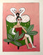 Original art for sale at UGallery.com | Flamingo Chair by Diana Rosa | $1,175 | acrylic painting | 30' h x 22' w | thumbnail 3