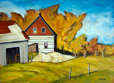 oil painting by Doug Cosbie titled Fall Colors, Berks County, Pennsylvania