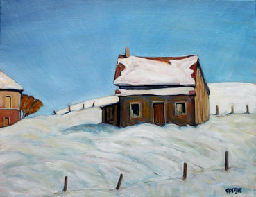 oil painting by Doug Cosbie titled Snowbelt, St. Lawrence County New York