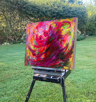 Whirlwind of Color by Dowa Hattem |  Side View of Artwork 